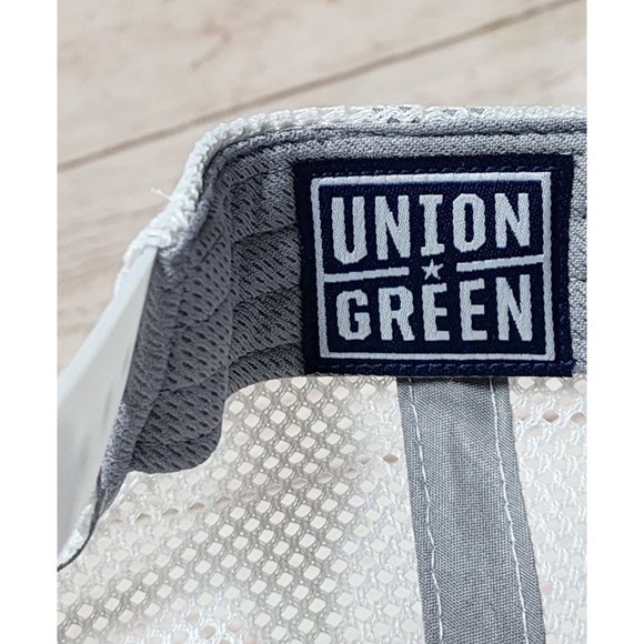 Union Green UG White/Navy Mesh Back Adjustable Rally Snapback Hat Join the Union - Picture 11 of 13
